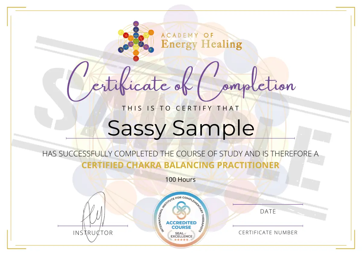 Sample Chakra Certificate